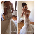 Sexy See Through Back Vestidos de noiva elegantes Vestido De Noiva Designer Mermaid Lace Wedding Dresses 2017 MW2180